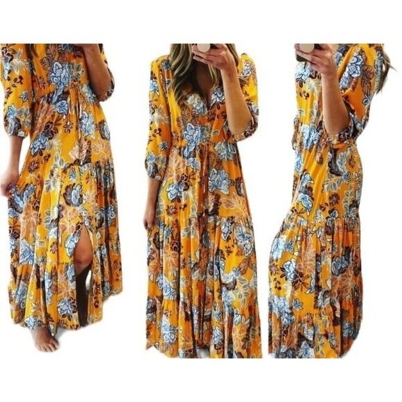 Anthropologie Abel the Label Mango Magic Boho Maxi Dress - Picture 1 of 11
